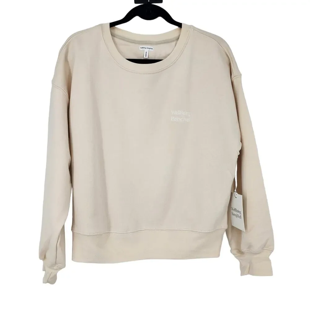 Revolve WellBeing + BeingWell Goldie Sweatshirt in Bone White Size Medium